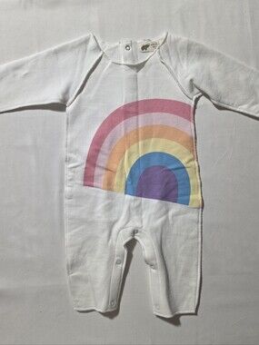 Baby Rainbow Organic One-Piece Romper - 0-3 Months